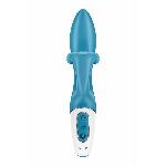 Вібратор-кролик із потрійним відростком Satisfyer Embrace me Turquoise, 2 мотори, діаметр 3,6 см - мініатюра 5