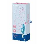 Вібратор-кролик із потрійним відростком Satisfyer Embrace me Turquoise, 2 мотори, діаметр 3,6 см - мініатюра 7