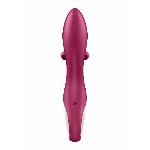 Вібратор-кролик із потрійним відростком Satisfyer Embrace me Berry, 2 мотори, діаметр 3,6 см - мініатюра 6