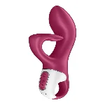 Вібратор-кролик із потрійним відростком Satisfyer Embrace me Berry, 2 мотори, діаметр 3,6 см - мініатюра 1
