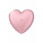 Вакуумний стимулятор-серце з вібрацією Satisfyer Cutie Heart Light Red - мініатюра 4