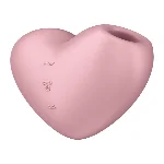Вакуумний стимулятор-серце з вібрацією Satisfyer Cutie Heart Light Red - мініатюра 1