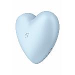 Вакуумний стимулятор-серце з вібрацією Satisfyer Cutie Heart Blue - мініатюра 5