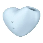 Вакуумний стимулятор-серце з вібрацією Satisfyer Cutie Heart Blue - мініатюра 1