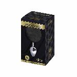 Металева анальна пробка Кролячий хвостик Alive Fluffy Plug S Black, діаметр 2,8 см - мініатюра 2