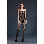 Бодістокінг Moonlight Model 02 XS-L Black, імітація корсета та панчохи на ажурній резинці - мініатюра 2