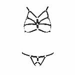 Комплект білизни зі стреп Passion Exclusive ARMANDA SET XXL/XXXL, black - мініатюра 5