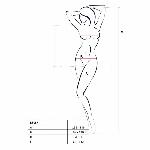 Бодістокінг у велику сітку Passion BS087 black, відкрита спина, халтер, з доступом - мініатюра 7