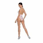 Бодістокінг з декольте Passion BS088 white, імітація корсетної шнурівки - мініатюра 4
