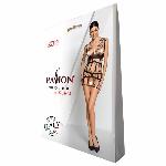Бодістокінг-сукня Passion BS089 black, міні, плетіння у вигляді павутини - мініатюра 8