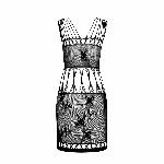Бодістокінг мінісукня з метеликами Passion BS090 One Size black - мініатюра 6