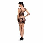 Бодістокінг мінісукня з метеликами Passion BS090 One Size black - мініатюра 4