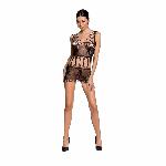 Бодістокінг мінісукня з метеликами Passion BS090 One Size black - мініатюра 3