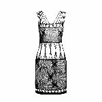 Бодістокінг мінісукня з метеликами Passion BS090 One Size black - мініатюра 5