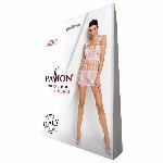 Бодістокінг мінісукня з метеликами Passion BS090 One Size white - мініатюра 6