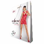 Бодістокінг-сукня з відкритими грудями Passion BS092 red - мініатюра 4