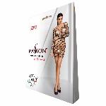 Бодістокінг-сукня з глибоким коміром Passion BS093 black, довгі рукави - мініатюра 6