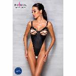 Боді з екошкіри Passion CELINE BODY XXL/XXXL, black, з доступом, відкритий - мініатюра 3