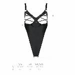 Боді з екошкіри Passion CELINE BODY XXL/XXXL, black, з доступом, відкритий - мініатюра 7