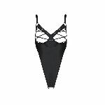 Боді з екошкіри Passion CELINE BODY XXL/XXXL, black, з доступом, відкритий - мініатюра 5