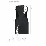 Мінісукня з екошкіри Passion CELINE CHEMISE S/M, black, шнурівка, трусики в комплекті - мініатюра 7