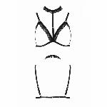 Бюстгальтер-стрепи з чокером Passion Exclusive SHELLY BRA XXL/XXXL, black - мініатюра 5