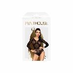 Боді Penthouse High On Love XL Black, глибокий виріз на спині, імітація стреп - мініатюра 3