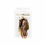 Мінісукня Penthouse Bedtime Surprise S/L Black, велика сітка, рукави, вертикальні вставки - мініатюра 3