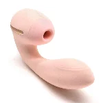 Вакуумний вібратор KISTOY Tina Mini Light Pink, вагінально-кліторальний - мініатюра 1