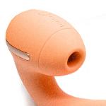 Вакуумний вібратор KISTOY Tina Mini Orange, вагінально-кліторальний - мініатюра 4