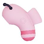 Вакуумний стимулятор із мікрострумами KISSTOY Beebe Pink, на палець - мініатюра 3