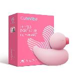 Вакуумний вібратор-качечка CuteVibe Ducky Pink - мініатюра 4
