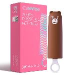 Вібратор CuteVibe Teddy Brown (Pink Dildo), реалістичний вібратор під виглядом морозива - мініатюра 5