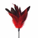 Лоскітка з пером півня Art of Sex – Feather Paddle, червона - мініатюра 2