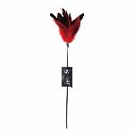 Лоскітка з пером півня Art of Sex – Feather Paddle, червона - мініатюра 3