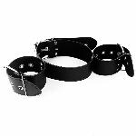 Нашийник з наручниками із натуральної шкіри Art of Sex - Bondage Collar with Handcuffs - мініатюра 5