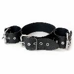 Нашийник з наручниками із натуральної шкіри Art of Sex - Bondage Collar with Handcuffs - мініатюра 4