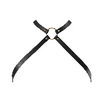 Портупея з екошкіри Bijoux Indiscrets MAZE — Cross Chest Harness Black - мініатюра 1