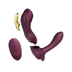 Смарт-вібратор у трусики Zalo - AYA Velvet Purple, насадка та пульт ДК - мініатюра 1