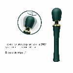 Вібромасажер з насадками Zalo — Kyro Wand Turquoise Green - мініатюра 3