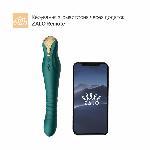Смартвібратор-пульсатор Zalo — King Turquoise Green, кристал Swarovski - мініатюра 2
