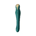 Смартвібратор-пульсатор Zalo — King Turquoise Green, кристал Swarovski - мініатюра 1