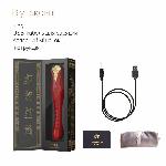 Смартвібратор-пульсатор Zalo — King Wine Red, кристал Swarovski - мініатюра 8