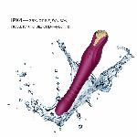 Смартвібратор-пульсатор Zalo — King Velvet Purple, кристал Swarovski - мініатюра 6