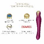 Смартвібратор-пульсатор Zalo — King Velvet Purple, кристал Swarovski - мініатюра 4