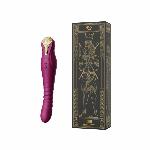 Смартвібратор-пульсатор Zalo — King Velvet Purple, кристал Swarovski - мініатюра 10