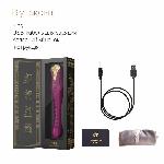 Смартвібратор-пульсатор Zalo — King Velvet Purple, кристал Swarovski - мініатюра 8