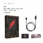 Вібратор 2в1 з язичком Zalo — Hero Wine Red, кристал Swarovski - мініатюра 7