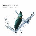 Вібратор 2в1 з язичком Zalo — Hero Jewel Green, кристал Swarovski - мініатюра 5