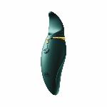 Вібратор 2в1 з язичком Zalo — Hero Jewel Green, кристал Swarovski - мініатюра 1
